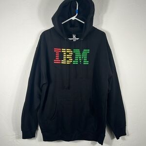 IBM Inclusive Computer‎ Software HOODIE SWEATSHIRT - Black - Sz Lg - PERFECT